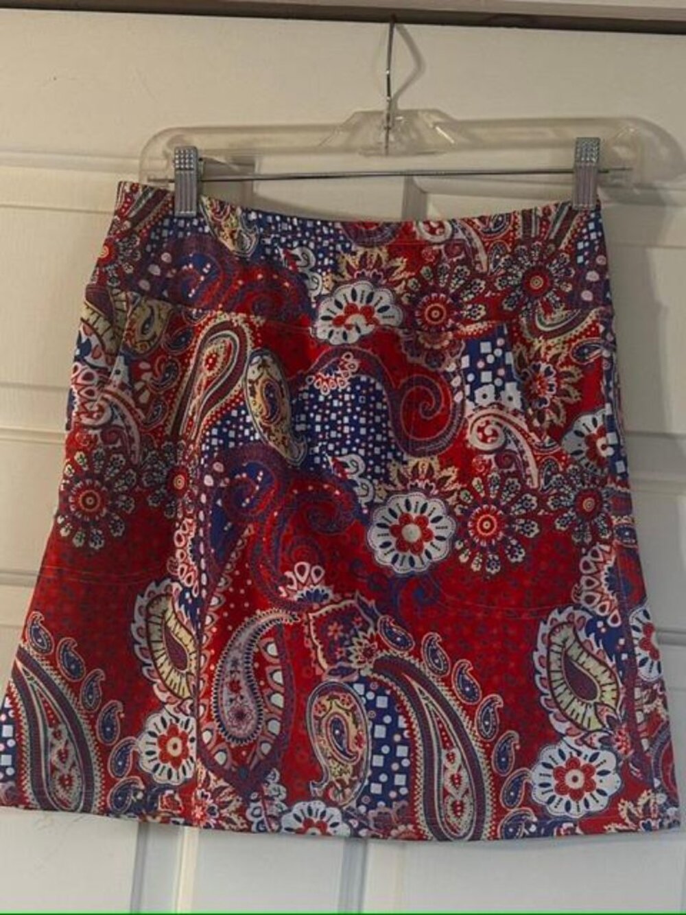 * EMERALD 18 Skort Womens Colorful Paisley Skirt / Shorts Activewear Size